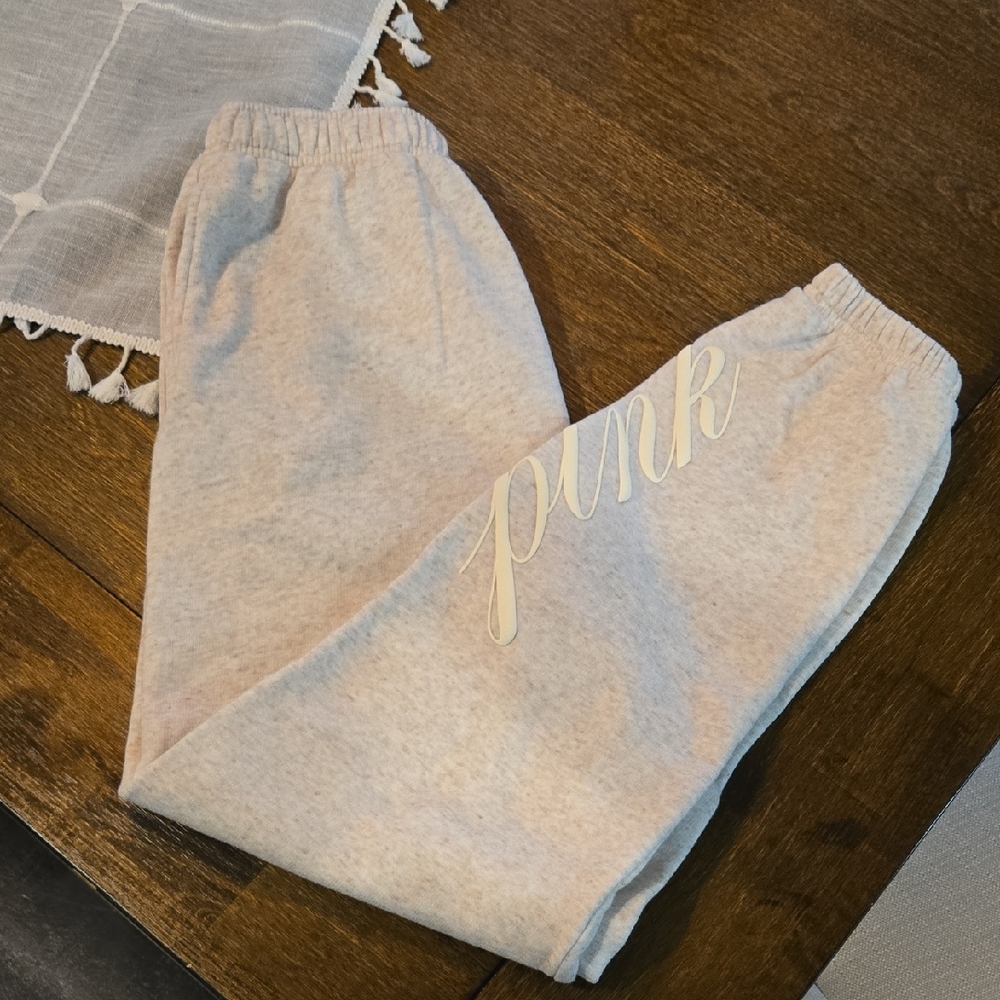 PINK Victoria's Secret Cream Lounge Pants